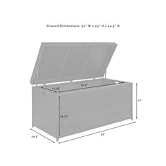 Crosley Palm Harbor 52 Inch Outdoor Wicker Storage Bin - CO7300 - The Home Selection