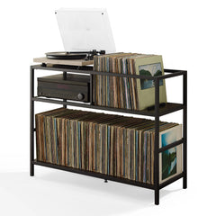 Crosley Provo Record Storage Console - CF1143MB-BR - The Home Selection