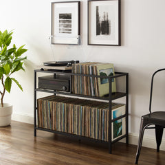 Crosley Provo Record Storage Console - CF1143MB-BR - The Home Selection