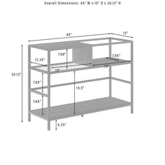 Crosley Provo Record Storage Console - CF1143MB-BR - The Home Selection