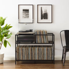 Crosley Provo Record Storage Console - CF1143MB-BR - The Home Selection