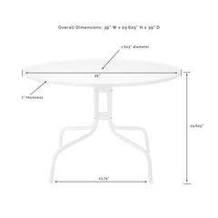Crosley Ridgeland 104.50 Inch 5pc Outdoor Metal Dining Set - KO10015 - The Home Selection