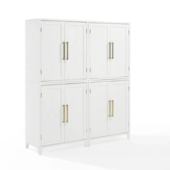 Crosley Roarke 2pc Kitchen Pantry Storage Cabinet Set - KF33054WH - The Home Selection