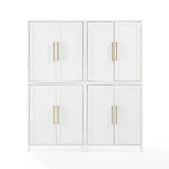 Crosley Roarke 2pc Kitchen Pantry Storage Cabinet Set - KF33054WH - The Home Selection