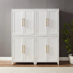 Crosley Roarke 2pc Kitchen Pantry Storage Cabinet Set - KF33054WH - The Home Selection