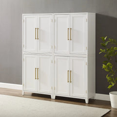 Crosley Roarke 2pc Kitchen Pantry Storage Cabinet Set - KF33054WH - The Home Selection