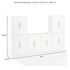 Crosley Roarke 3-piece Sideboard And Pantry Set - KF33058WH - The Home Selection