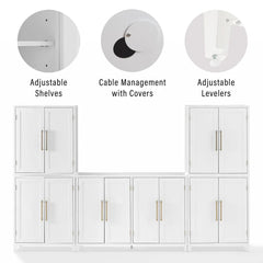 Crosley Roarke 3-piece Sideboard And Pantry Set - KF33058WH - The Home Selection
