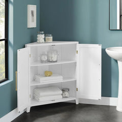 Crosley Roarke Corner Kitchen Storage Pantry Cabinet - CF3132-WH - The Home Selection