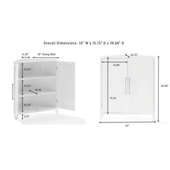 Crosley Roarke Corner Kitchen Storage Pantry Cabinet - CF3132-WH - The Home Selection