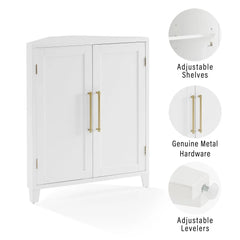 Crosley Roarke Corner Kitchen Storage Pantry Cabinet - CF3132-WH - The Home Selection