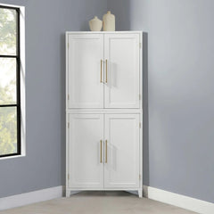 Crosley Roarke Corner Kitchen Storage Pantry Cabinet - KF33057WH - The Home Selection
