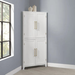 Crosley Roarke Corner Kitchen Storage Pantry Cabinet - KF33057WH - The Home Selection