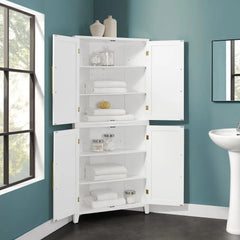 Crosley Roarke Corner Kitchen Storage Pantry Cabinet - KF33057WH - The Home Selection
