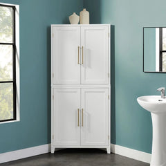 Crosley Roarke Corner Kitchen Storage Pantry Cabinet - KF33057WH - The Home Selection
