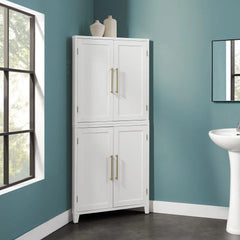 Crosley Roarke Corner Kitchen Storage Pantry Cabinet - KF33057WH - The Home Selection