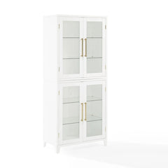 Crosley Roarke Glass Door Kitchen Pantry Storage Cabinet - KF33052WH - The Home Selection