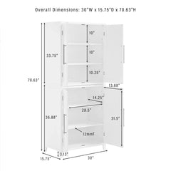 Crosley Roarke Kitchen Pantry Storage Cabinet - KF33051WH - The Home Selection