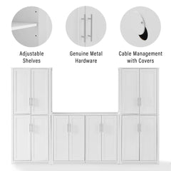 Crosley Savannah 3-piece Sideboard And Pantry Set - KF33028WH - The Home Selection