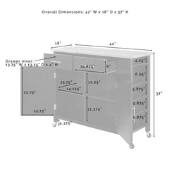 Crosley Savannah 42 Inch Wood Top Full-Size Kitchen Island/Cart - CF3029NA - The Home Selection