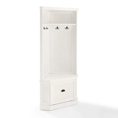 Crosley Seaside Corner Hall Tree - CF6020-WH - The Home Selection