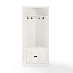 Crosley Seaside Corner Hall Tree - CF6020-WH - The Home Selection