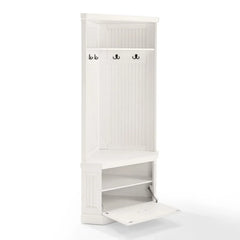 Crosley Seaside Corner Hall Tree - CF6020-WH - The Home Selection