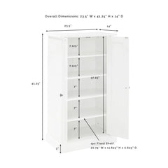 Crosley Seaside Storage Cabinet - CF3106-WH - The Home Selection