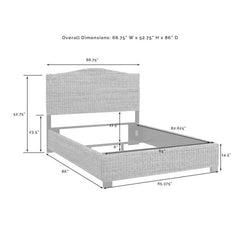 Crosley Serena Queen Bed Banana-leaf - KF727001BN - The Home Selection