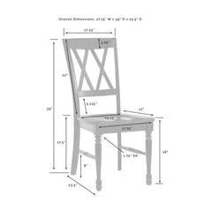Crosley Shelby 2pc Dining Chair Set - CF501018-WH - The Home Selection