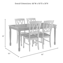 Crosley Shelby 5-piece Dining Table Set For 4 - KF20003 - The Home Selection
