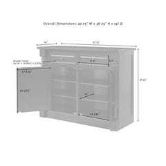 Crosley Shelby Sideboard Distressed-White - CF4206-WH - The Home Selection