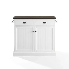Crosley Shoreline Kitchen Island - CF3038BR-WH - The Home Selection