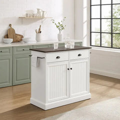 Crosley Shoreline Kitchen Island - CF3038BR-WH - The Home Selection