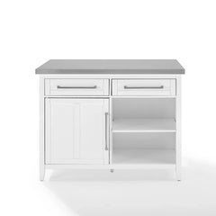 Crosley Silvia Stainless Steel Top Kitchen Island - KF30080SS - The Home Selection