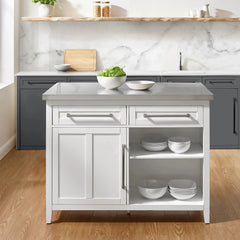 Crosley Silvia Stainless Steel Top Kitchen Island - KF30080SS - The Home Selection