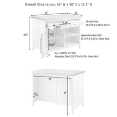 Crosley Silvia Stainless Steel Top Kitchen Island - KF30080SS - The Home Selection
