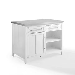 Crosley Silvia Stainless Steel Top Kitchen Island - KF30080SS - The Home Selection