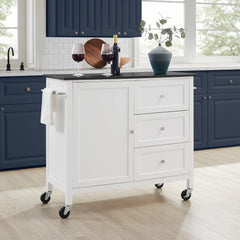 Crosley Soren Granite Top Kitchen Island/cart - KF30090BG-WH - The Home Selection