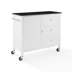 Crosley Soren Granite Top Kitchen Island/cart - KF30090BG-WH - The Home Selection