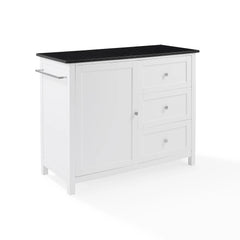 Crosley Soren Granite Top Kitchen Island/cart - KF30090BG-WH - The Home Selection