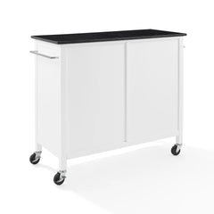 Crosley Soren Granite Top Kitchen Island/cart - KF30090BG-WH - The Home Selection