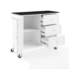 Crosley Soren Granite Top Kitchen Island/cart - KF30090BG-WH - The Home Selection