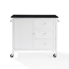 Crosley Soren Granite Top Kitchen Island/cart - KF30090BG-WH - The Home Selection