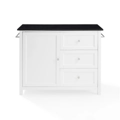Crosley Soren Granite Top Kitchen Island/cart - KF30090BG-WH - The Home Selection