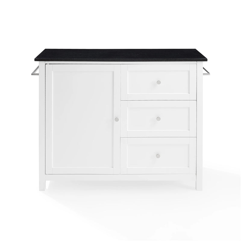 Crosley Soren Granite Top Kitchen Island/cart - KF30090BG-WH - The Home Selection