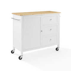 Crosley Soren Wood Top Kitchen Island/cart - KF30090NA-WH - The Home Selection