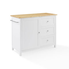 Crosley Soren Wood Top Kitchen Island/cart - KF30090NA-WH - The Home Selection
