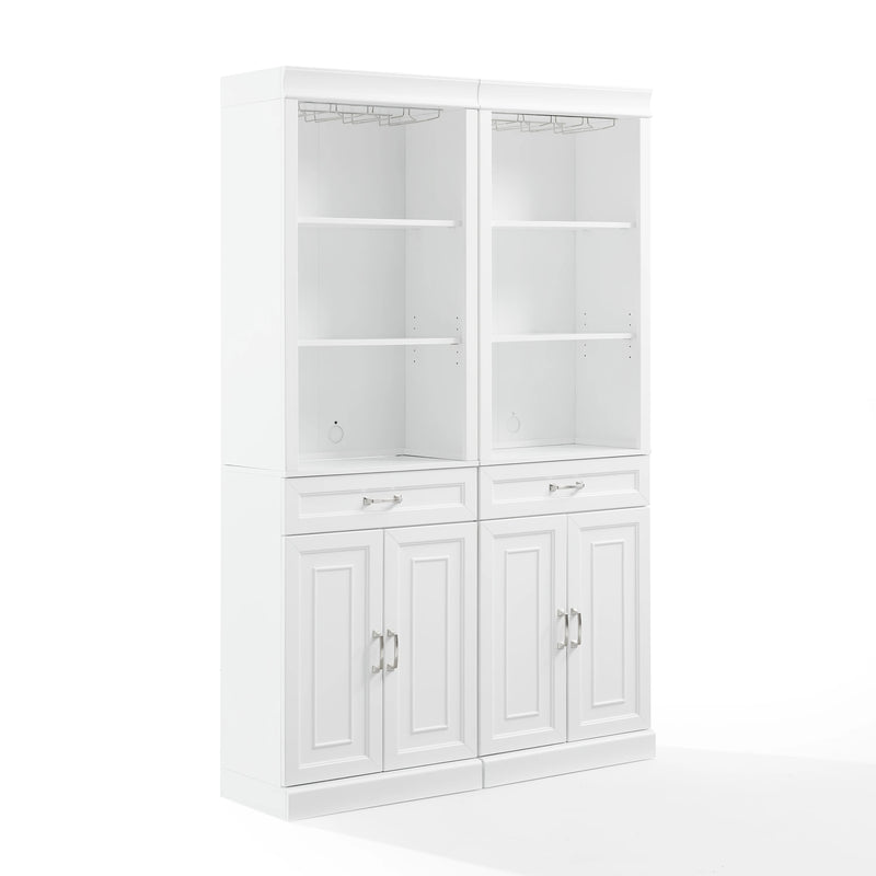 Crosley Stanton 2-piece Bar Cabinet Set - KF33042WH - The Home Selection