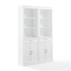 Crosley Stanton 2-piece Storage Bookcase Set - KF33038WH - The Home Selection